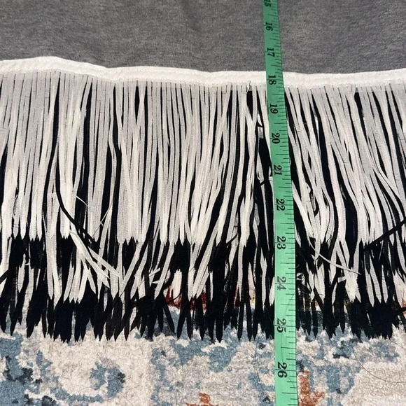 J. CREW KNIT TOP WITH FUN FRINGE IN GRAY STYLE E6249 - Picture 7 of 7